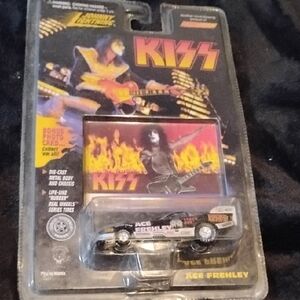 Kiss Ace Frehley Die-Cast Car – Black with Yellow and Orange Flames